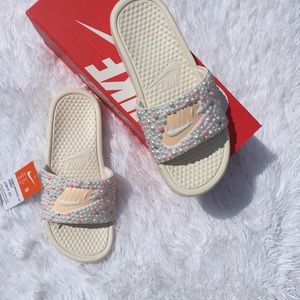 Marble Nike slides